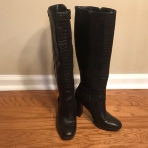 Sexy City Girl Tall Black Boots, Size 6